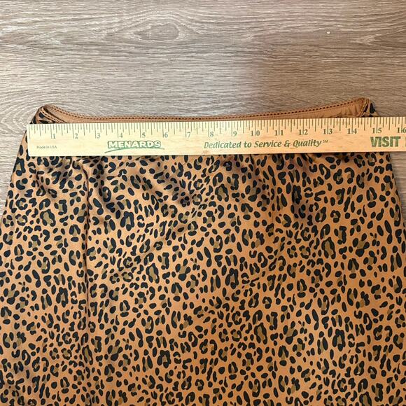 American Eagle Leopard Print Satin Slip Skirt Size Large - Picture 6 of 10